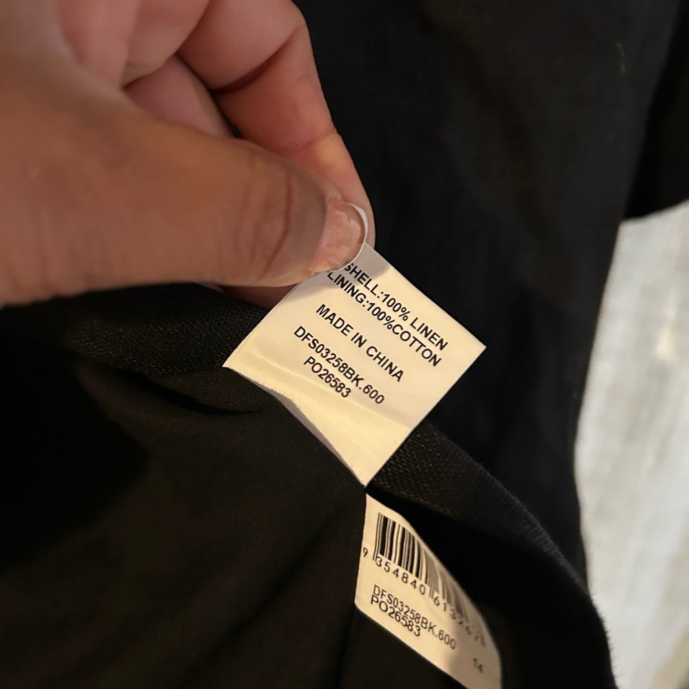 DISSH Black Linen Blazer with Decorative Gold Button - Picture 6 of 8